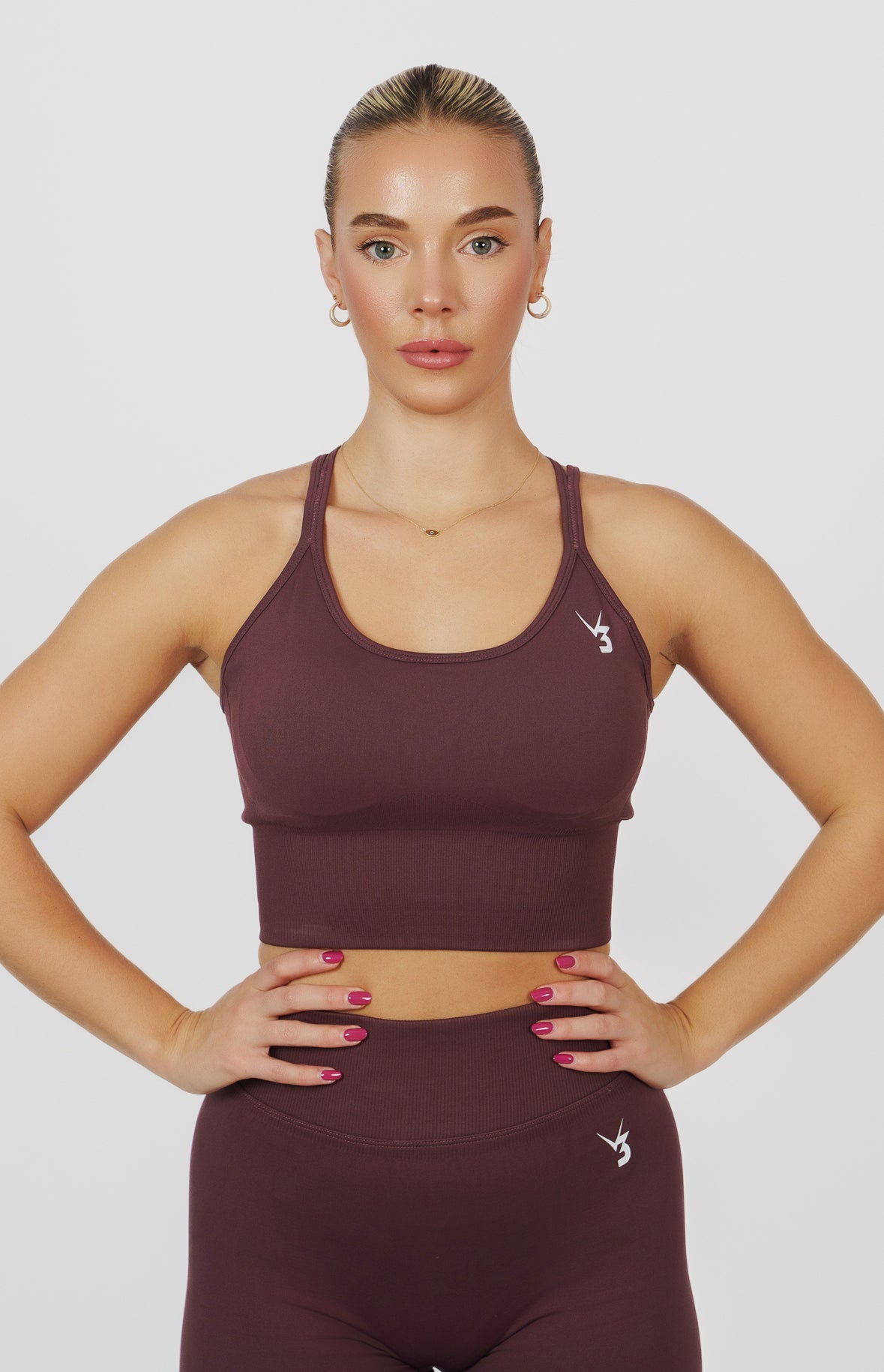 Form Seamless Scrunch Sports Bra, Leggings & Shorts Set - Plum Purple